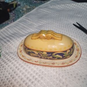 PFALTZGRAFF EUC VILLA DELLA LUNA COVERED BUTTER DISH 2 piece